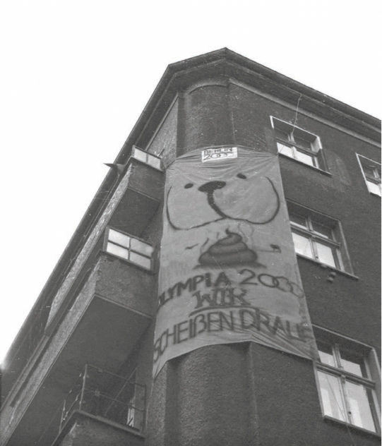 Anti-Olympic 2000 Berlin banner
