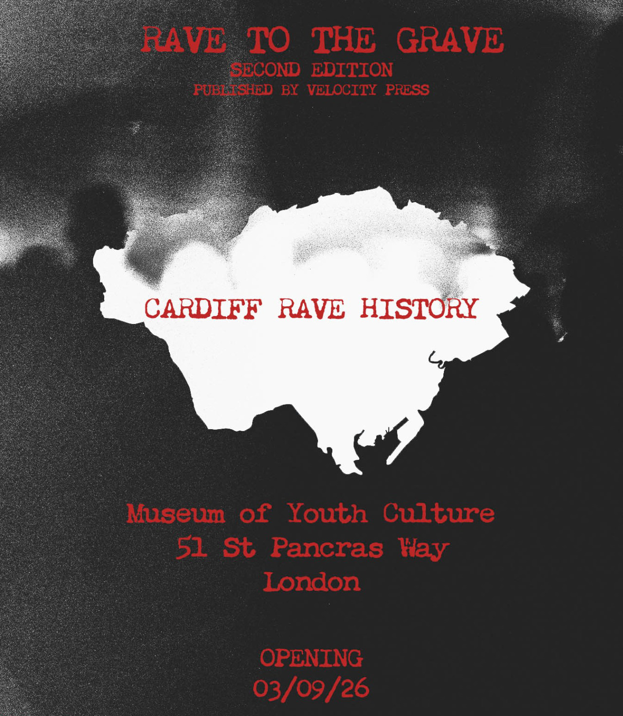 Rave to the Grave launch flyer